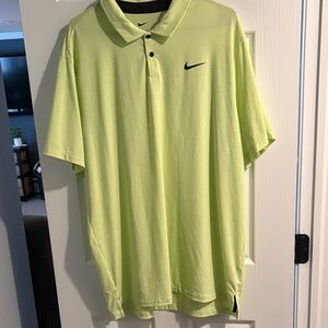 Nike Men's Bright Green Polo Shirt